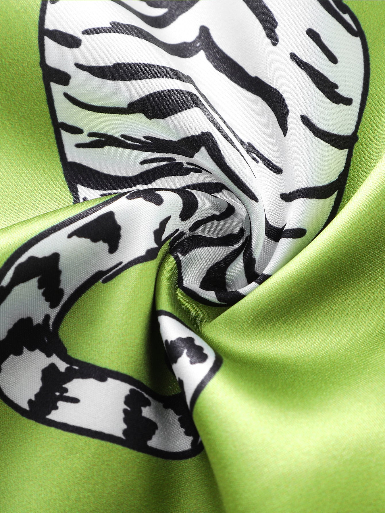 Jungle Majesty Satin Set (Short Sleeve & Shorts Set)