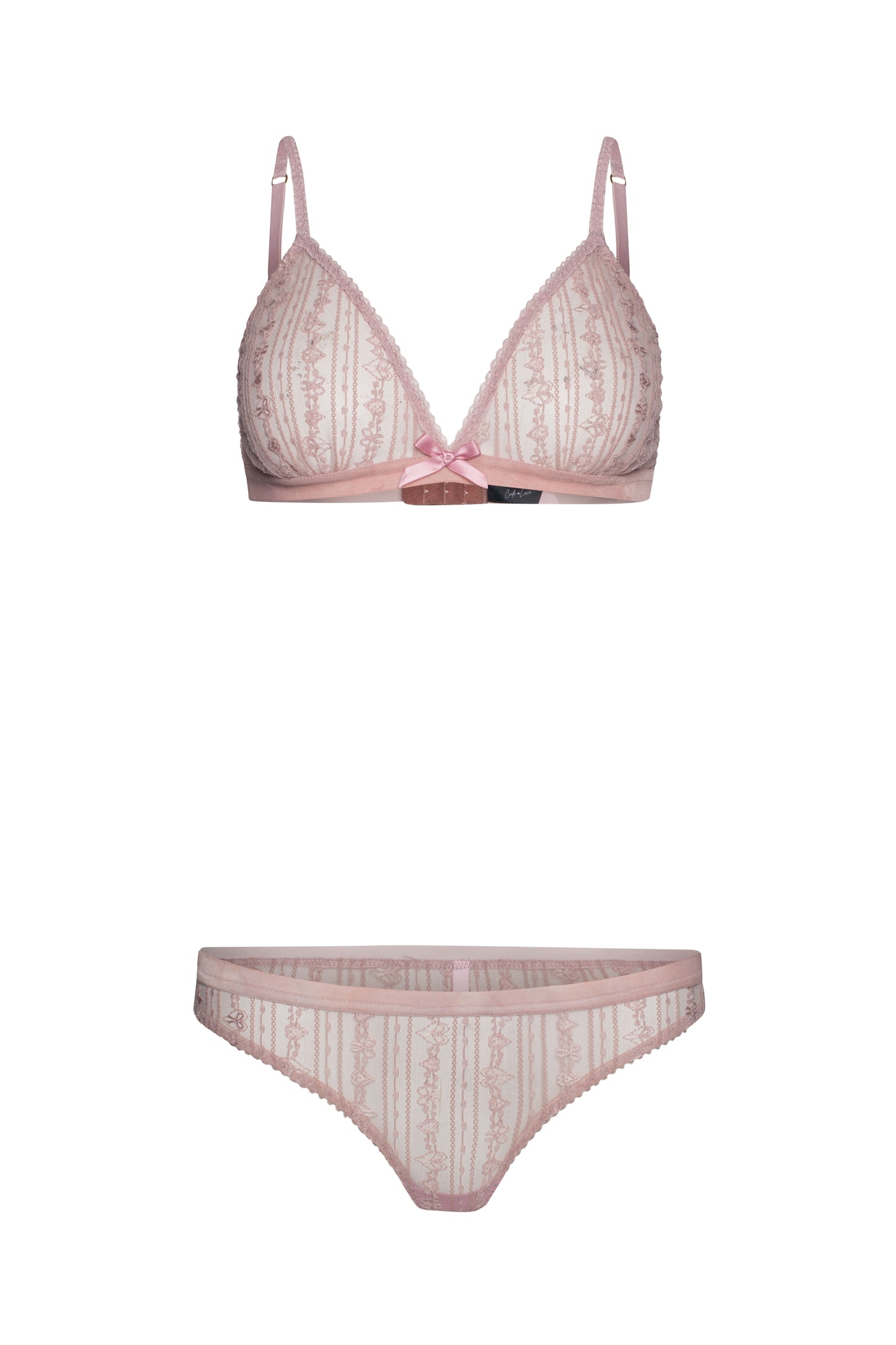 Sexy lingerieTriangle bra without padding & Thong underwear set