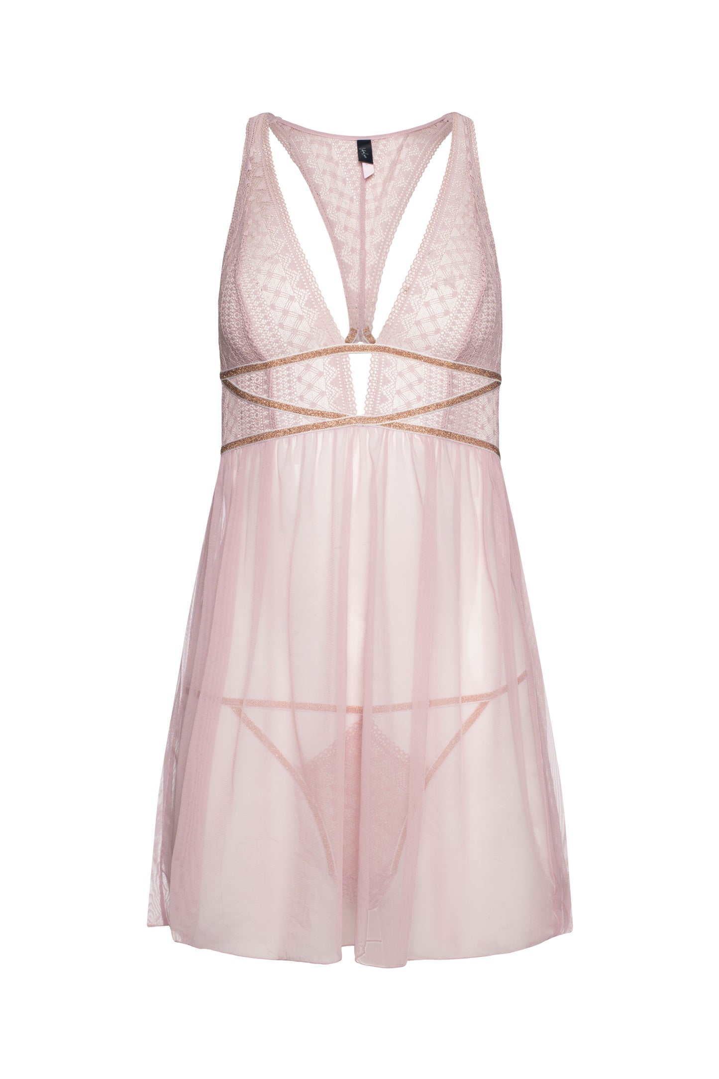 Sexy lingerie pretty lace babydoll chemise with thong.