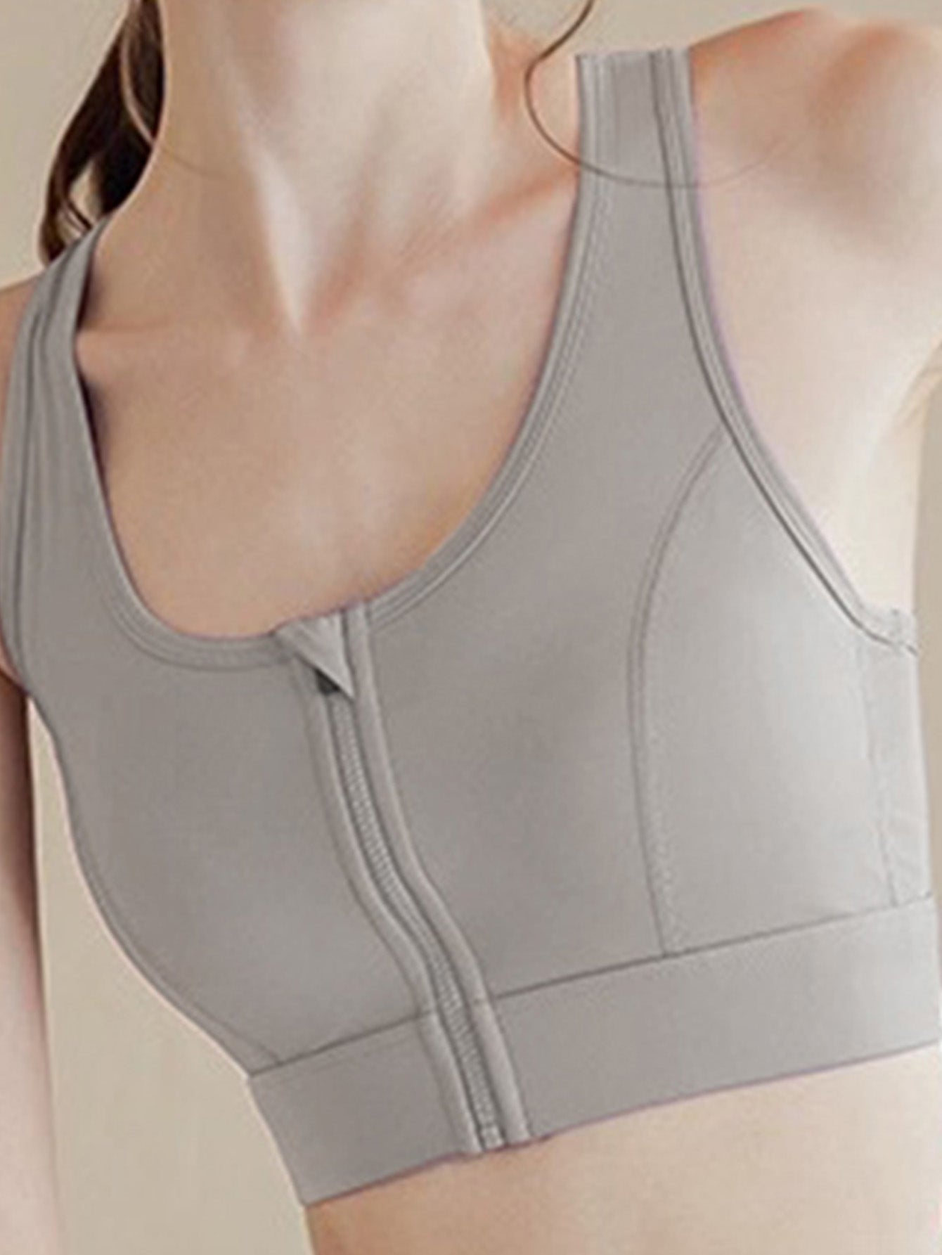 Women's Zipper Bra Yoga Athletic Sleeveless Shirts for Sports Gym Activewear