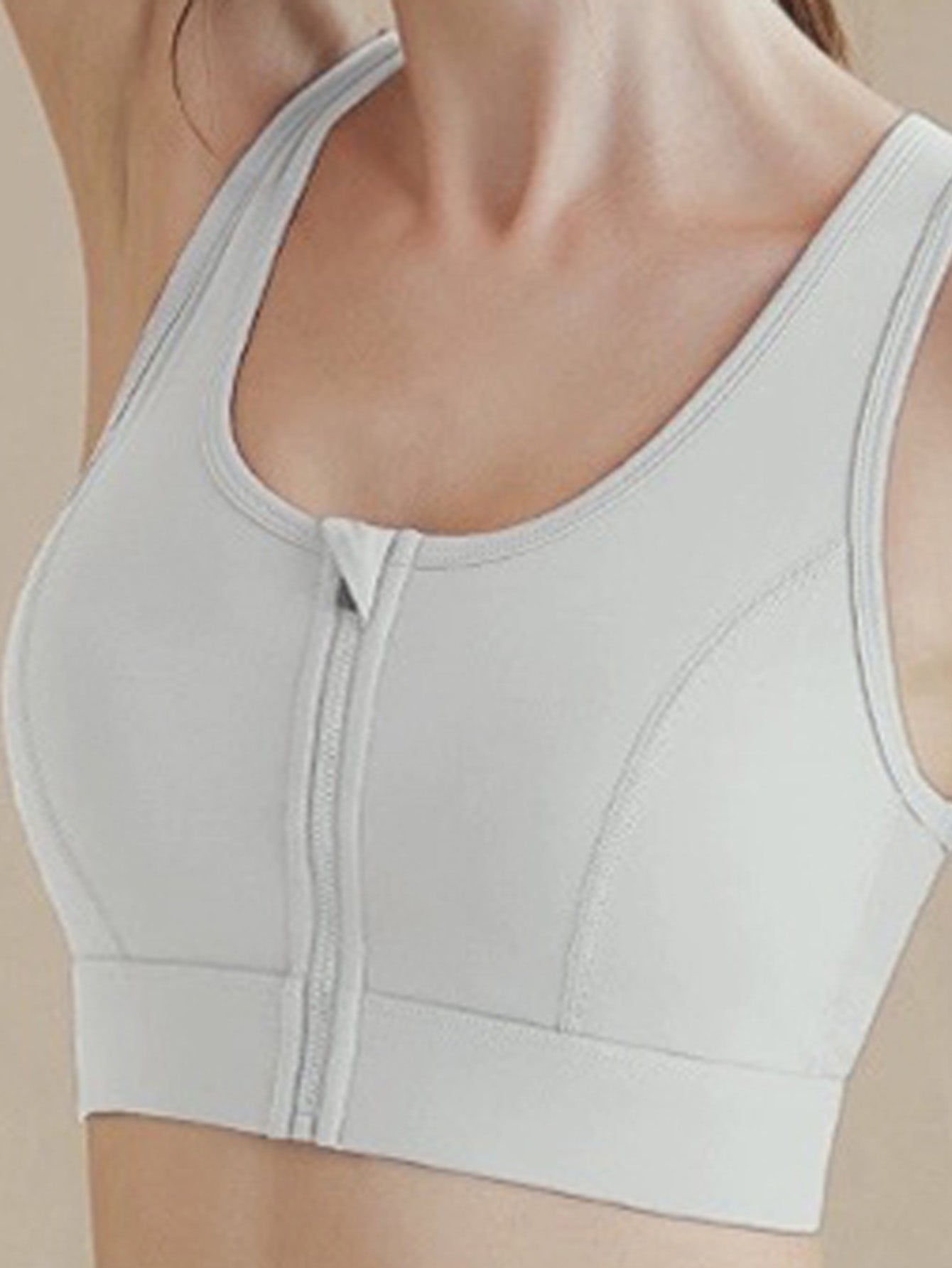Women's Zipper Bra Yoga Athletic Sleeveless Shirts for Sports Gym Activewear