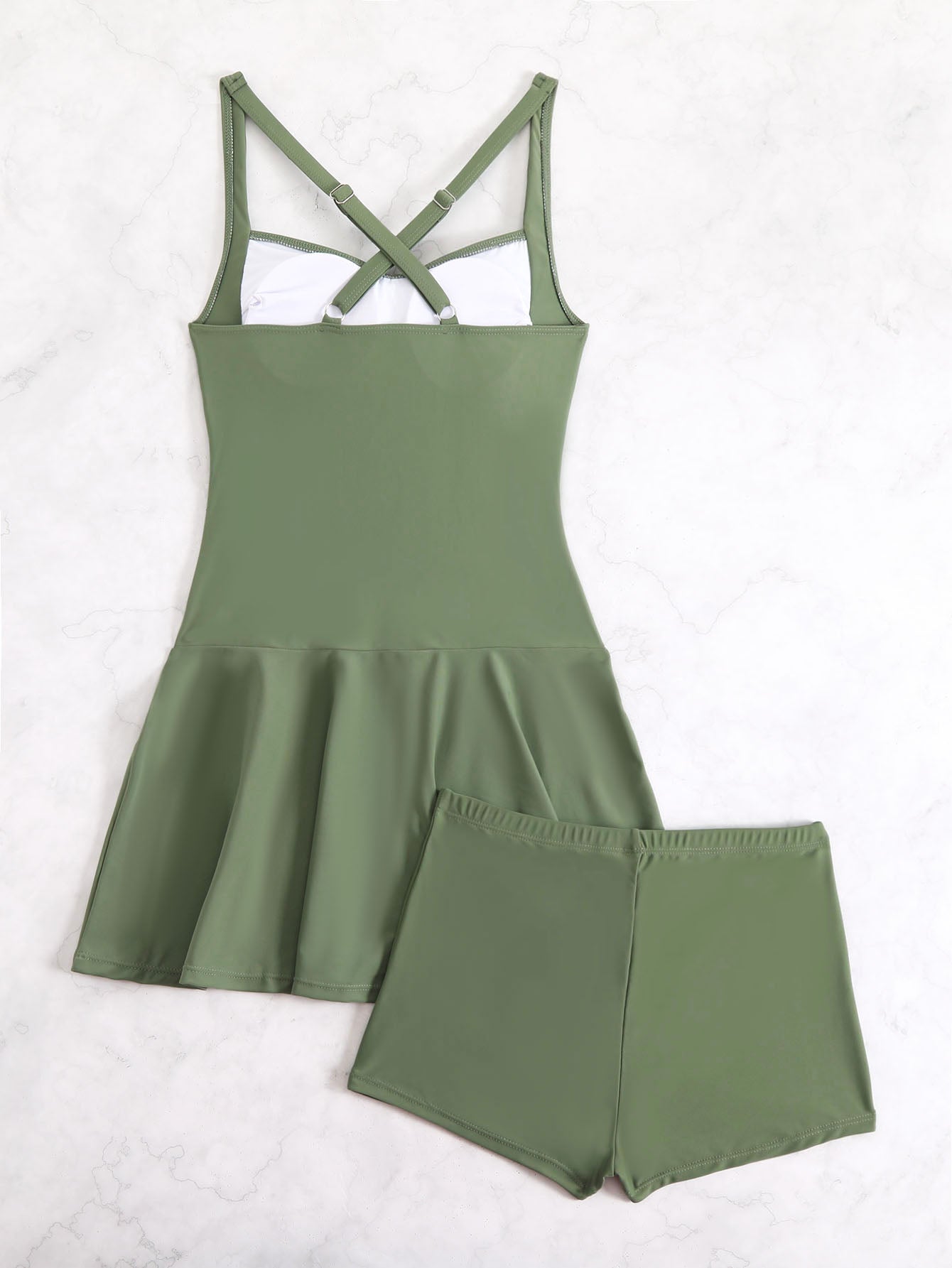 Marina Twist Front Tankini with Skirted Shorts