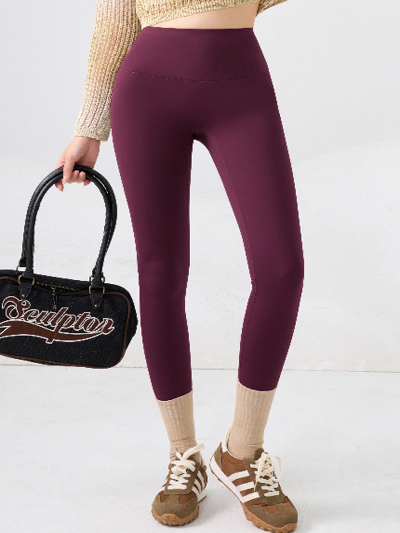 Women's Shark Yoga Leggings high-waisted belly support tights Quick drying breathable bodypants
