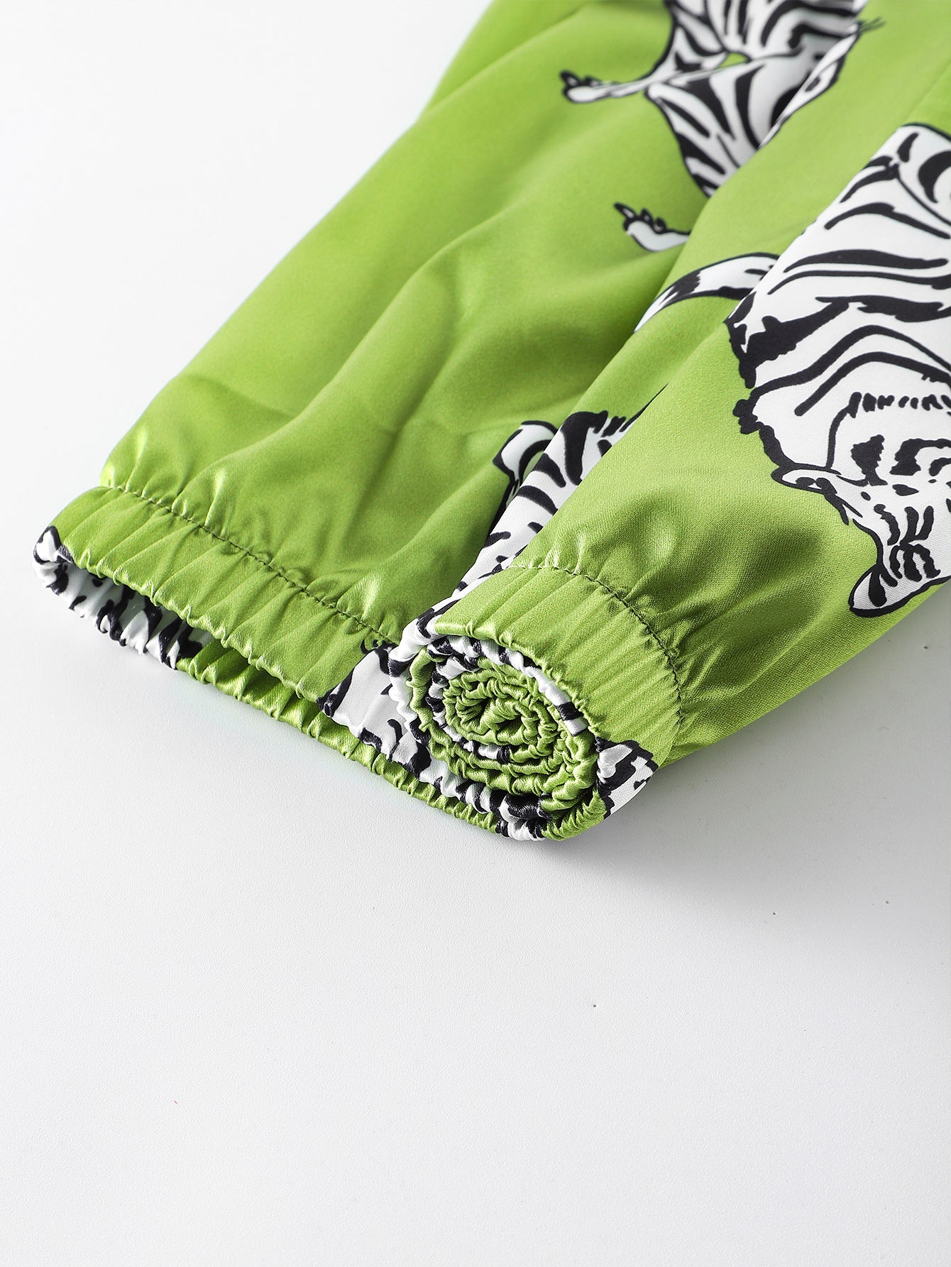 Jungle Majesty Satin Set (Short Sleeve & Shorts Set)