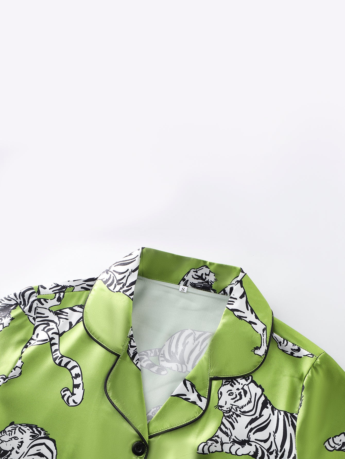 Jungle Majesty Satin Set (Short Sleeve & Shorts Set)