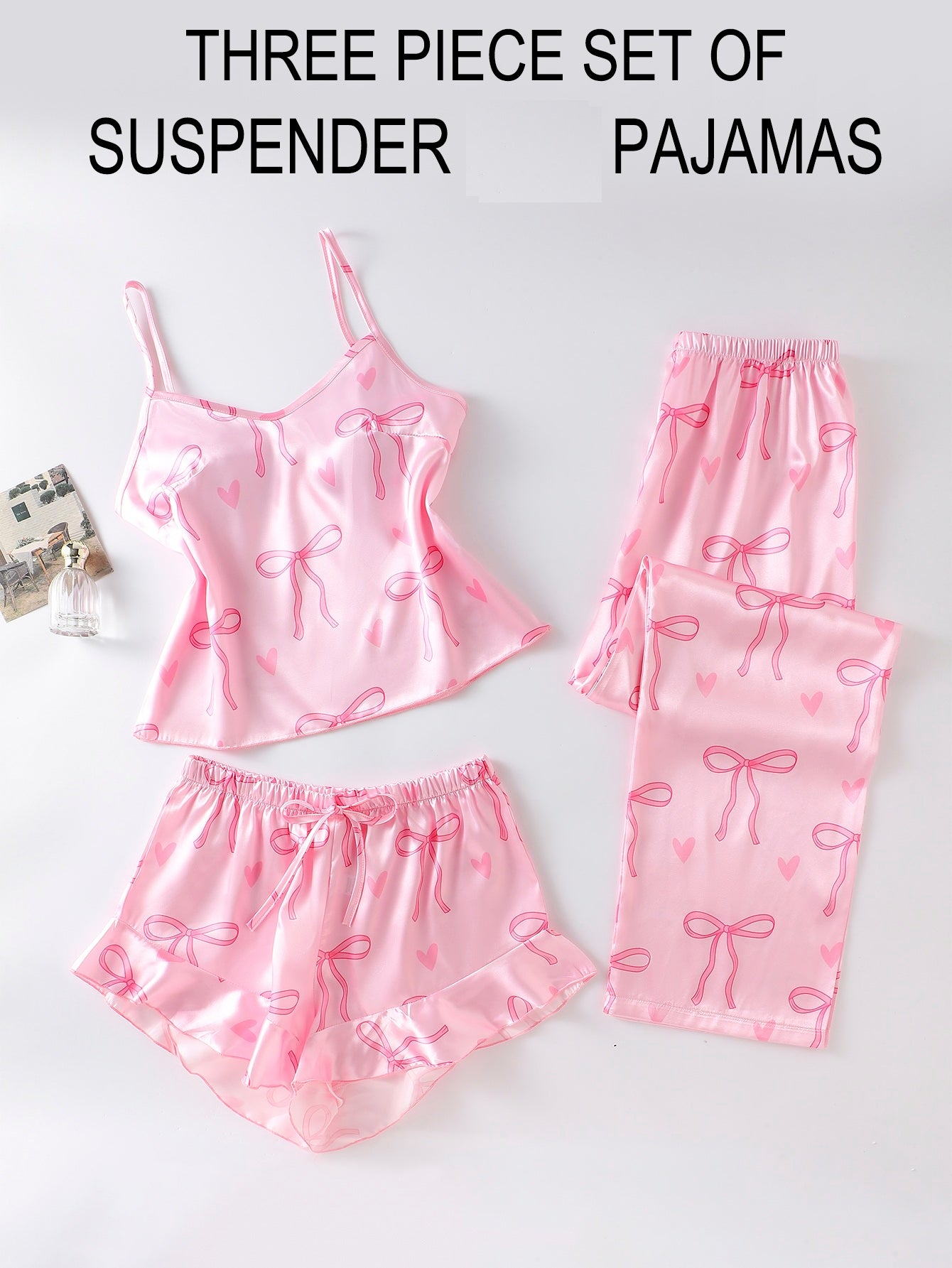 Vintage Charm Susender Pajama Set