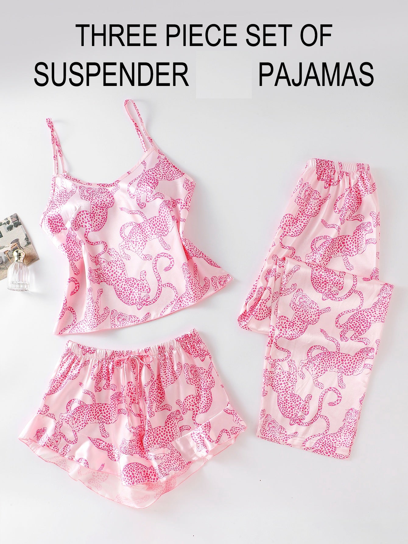 Pink Panther Satin Set (Three pieces set)