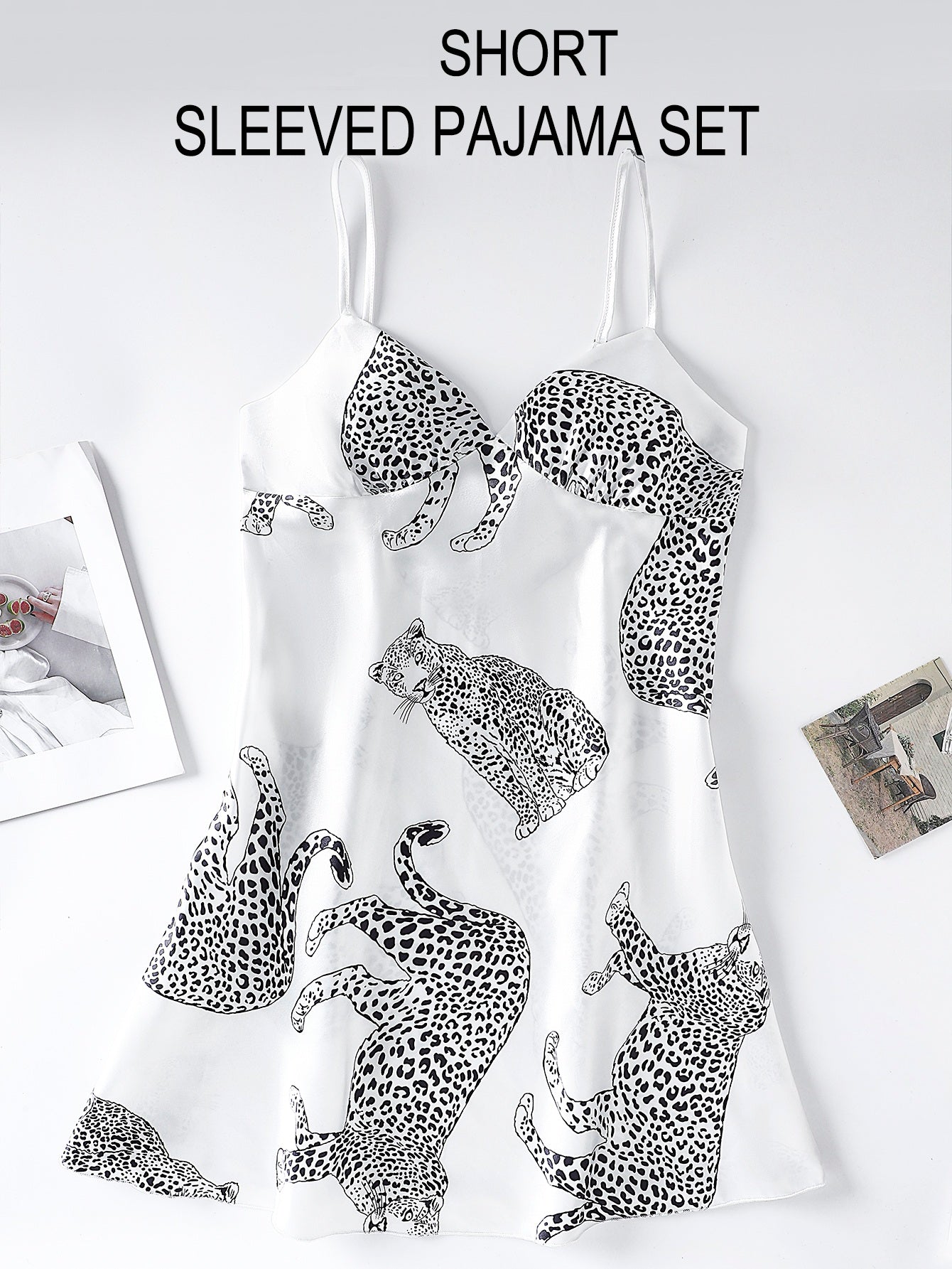 Wild Elegance Satin Set (Camisole Nightdress Set)