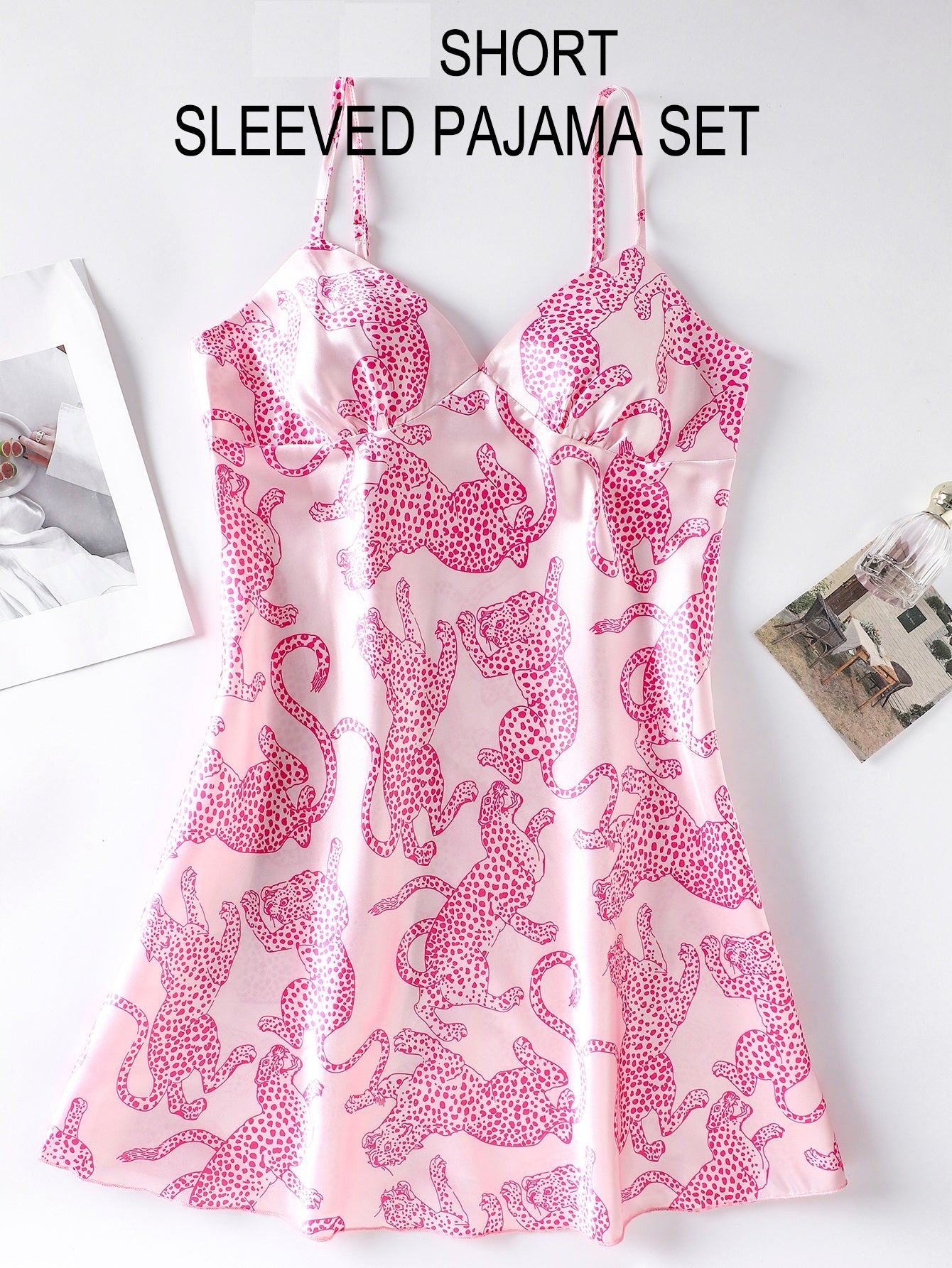 Pink Panther Satin Set (Camisole Nightdress Set)
