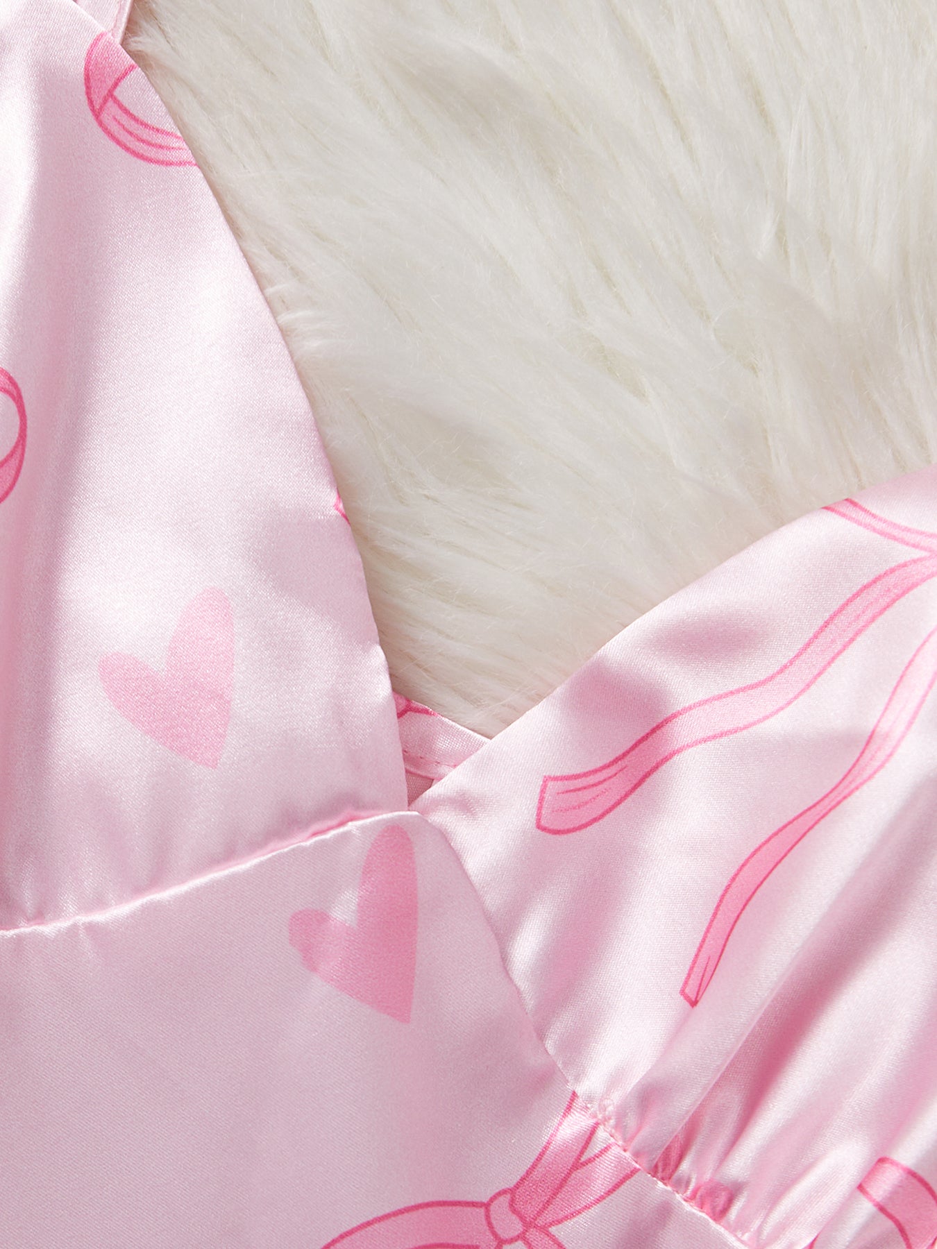 Sweet Bow Satin Nightdress