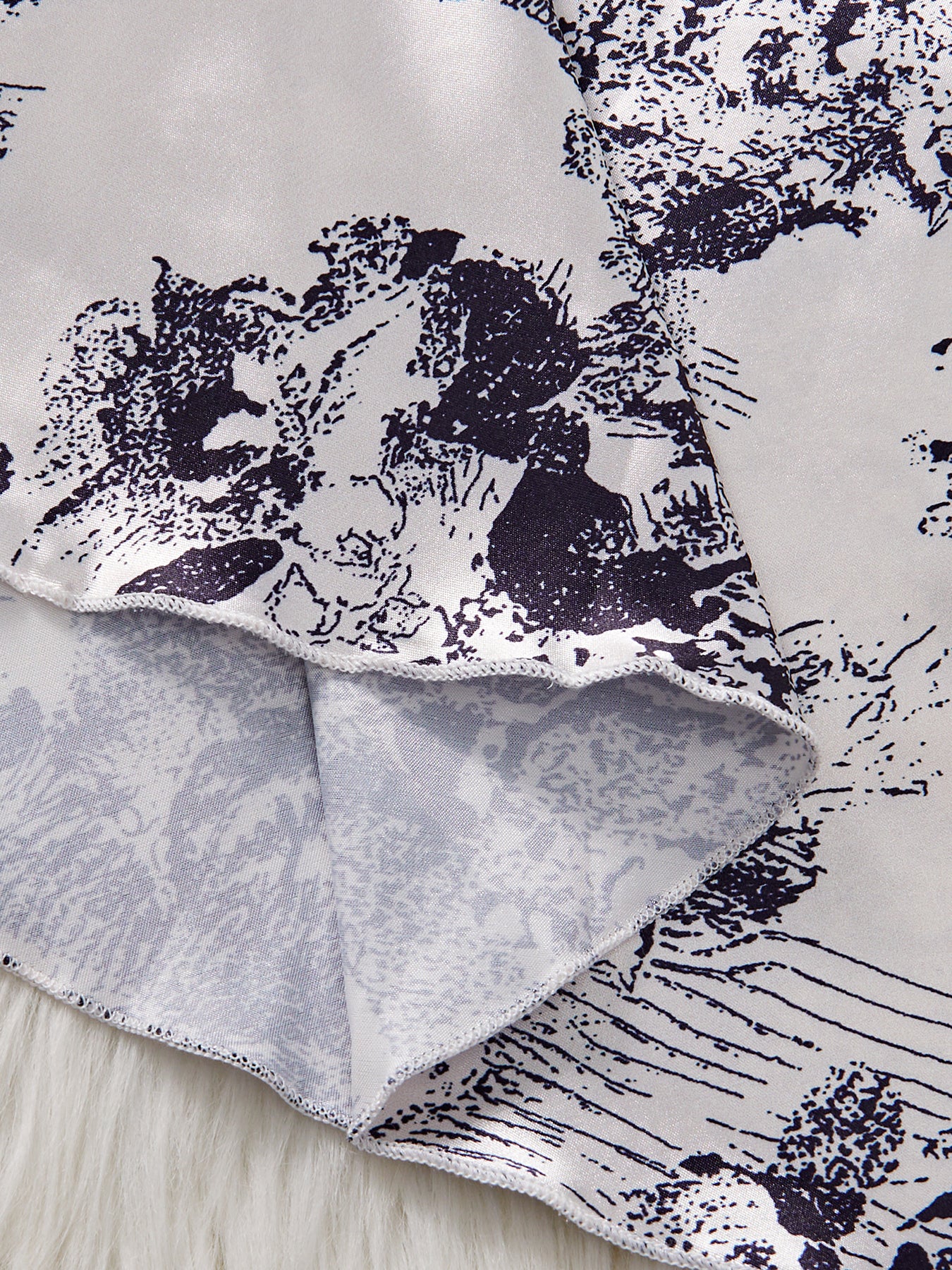 Midnight Garden Satin Nightdress