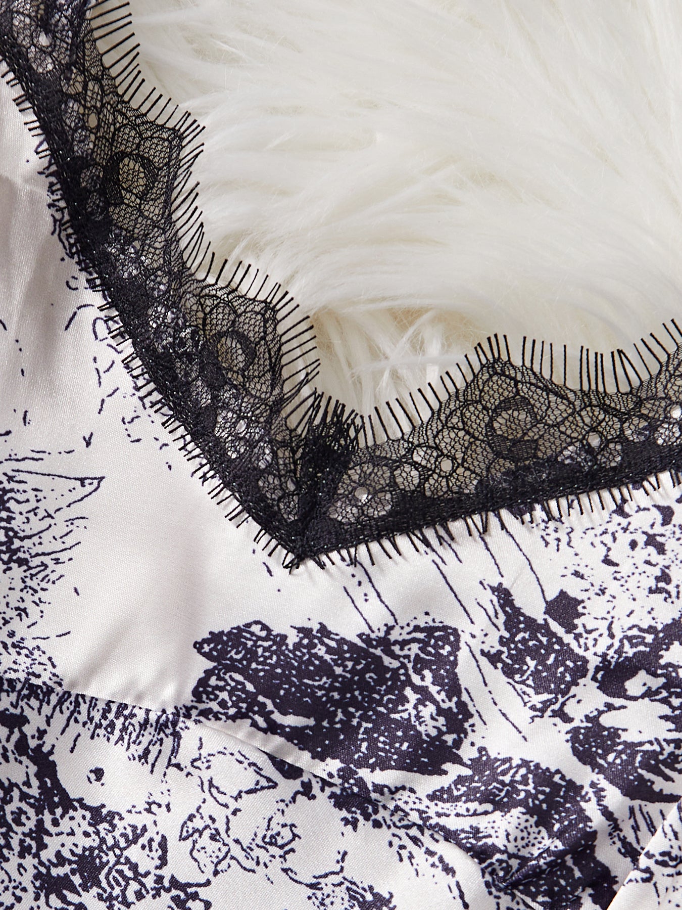 Midnight Garden Satin Nightdress