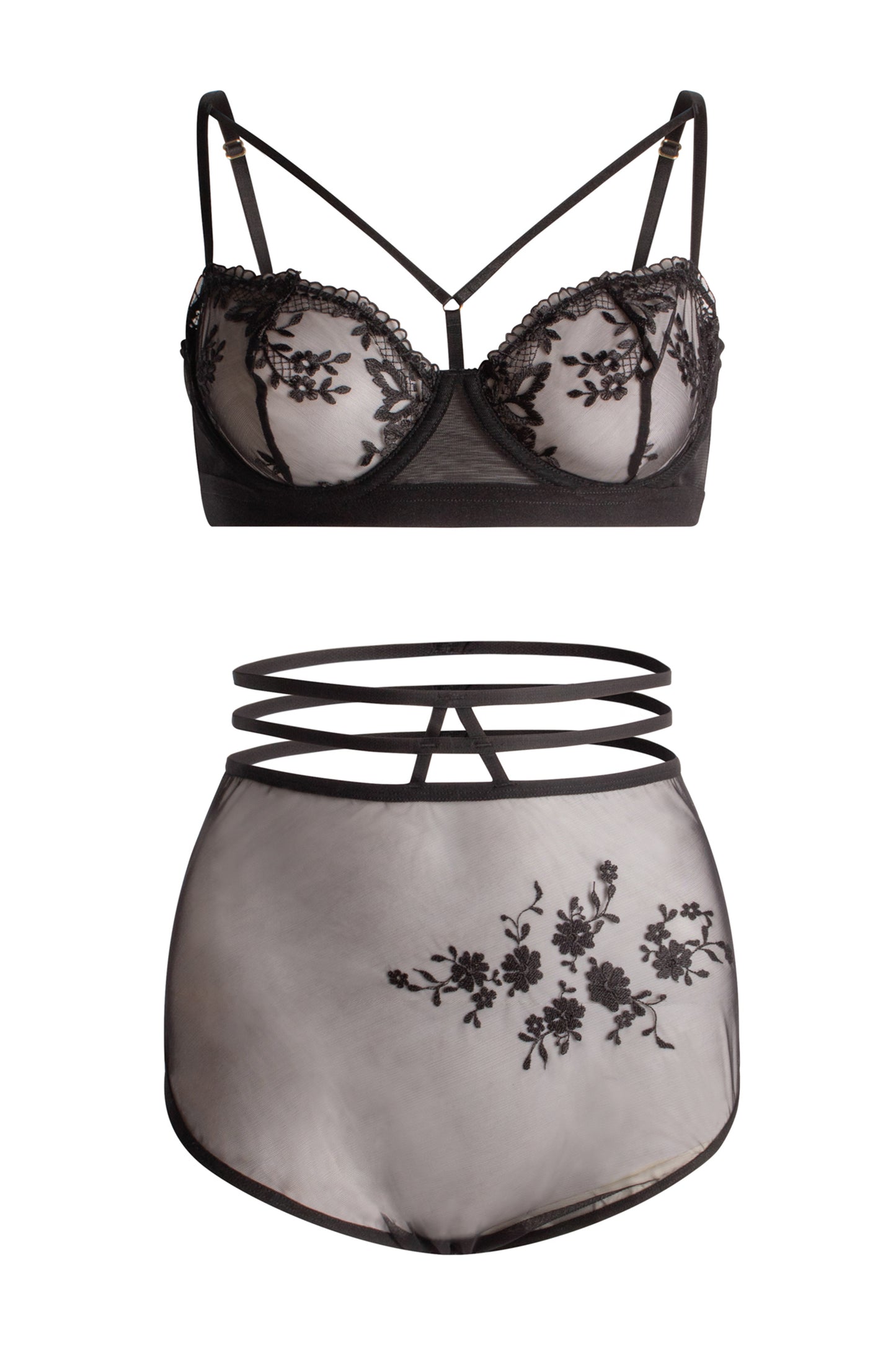 Sexy lingerie Sweet N’ Seductive Embroidered Bra & Panties underwear Set