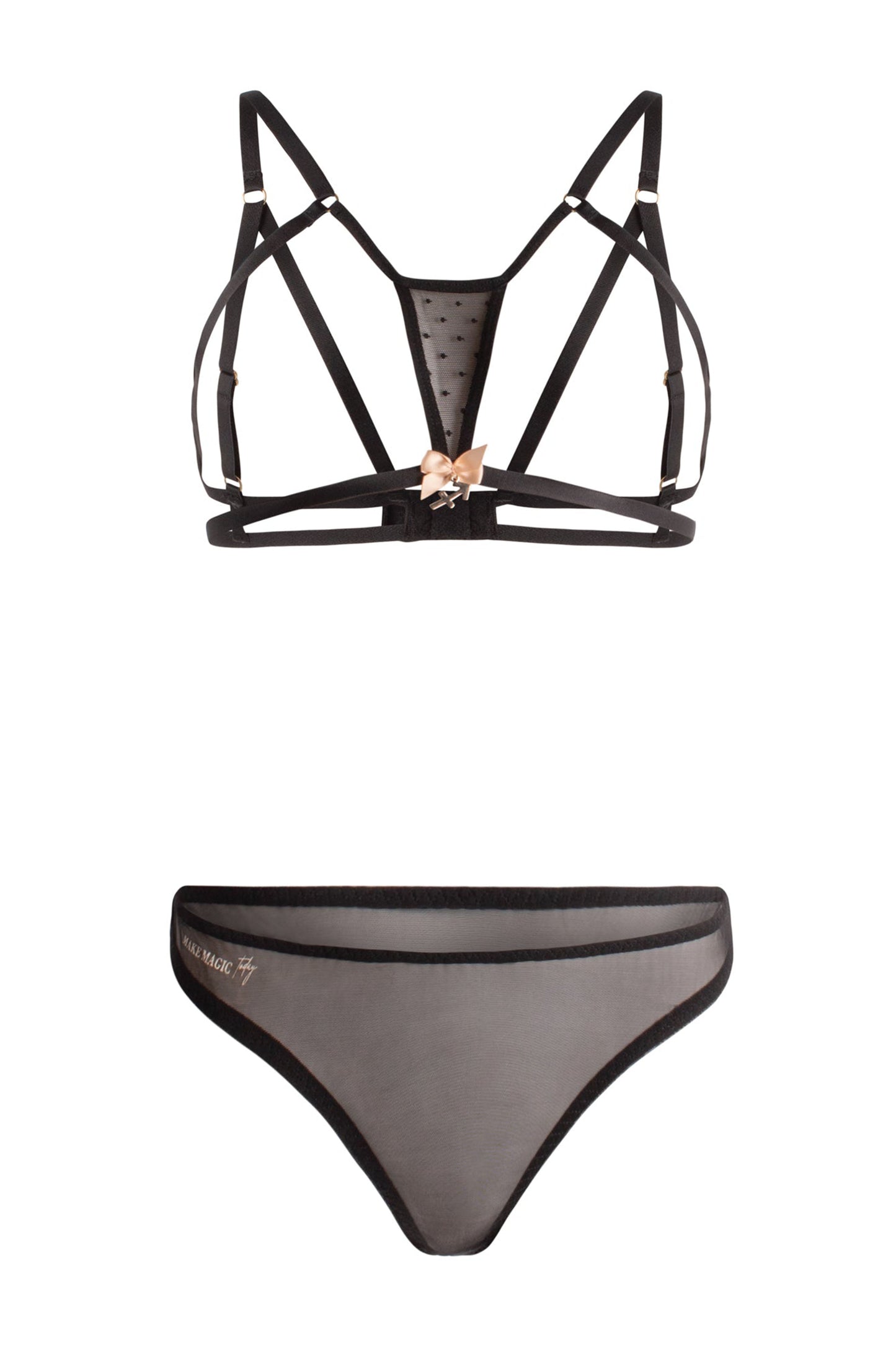 CAPRICORN Triangle Strap Bra & Mesh Thong Set®