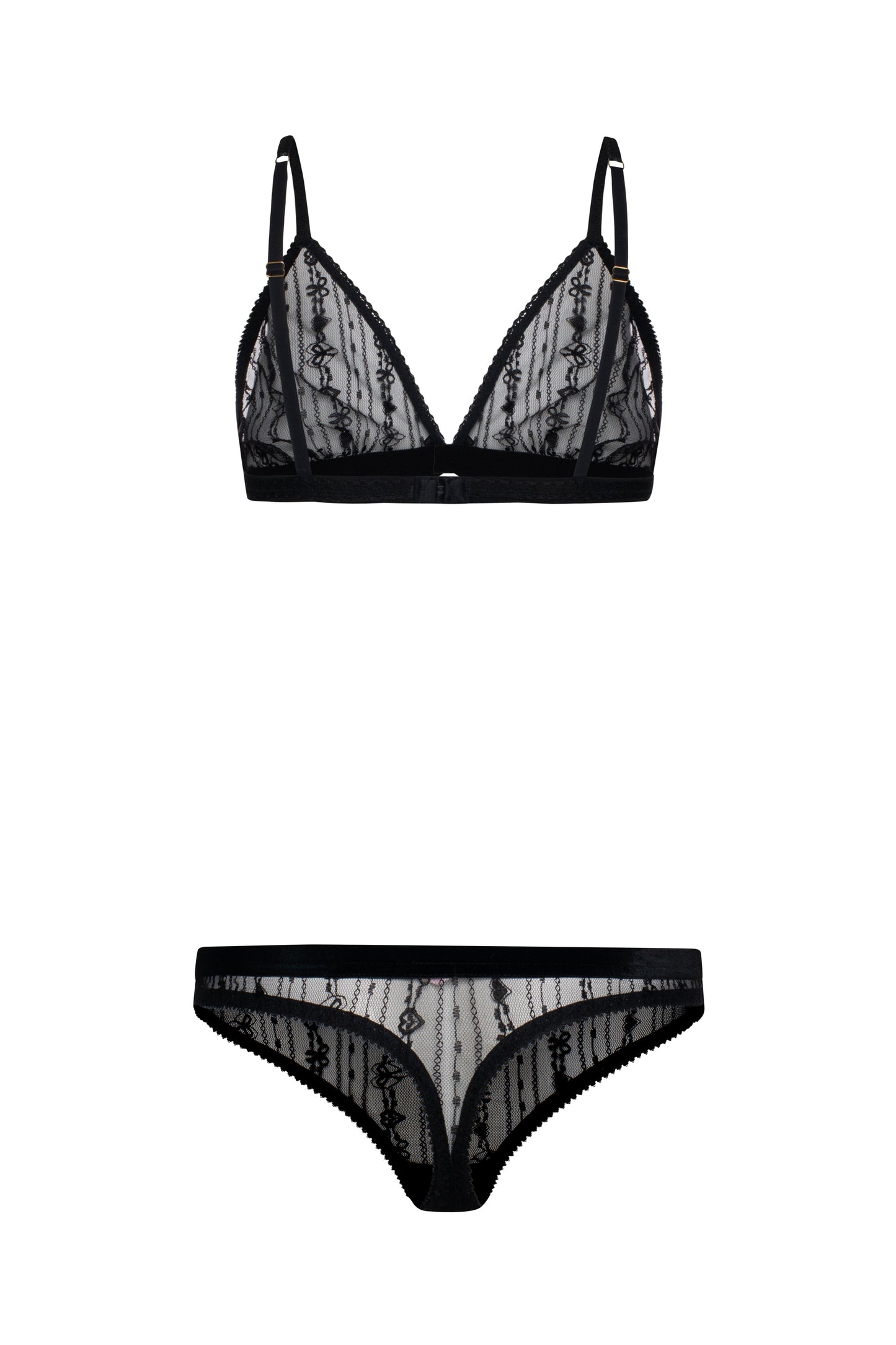 Sexy lingerieTriangle bra without padding & Thong underwear set