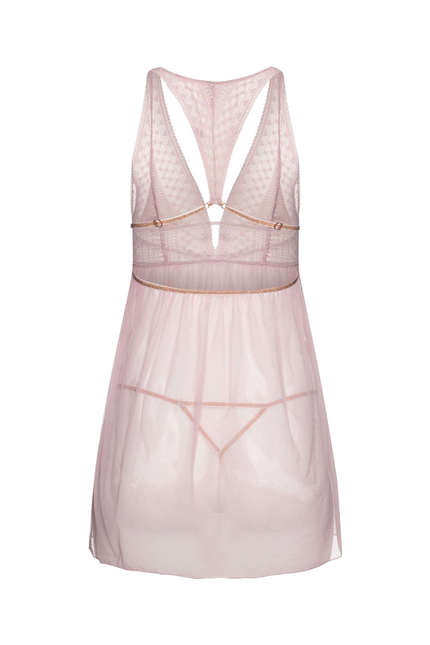 Sexy lingerie pretty lace babydoll chemise with thong.
